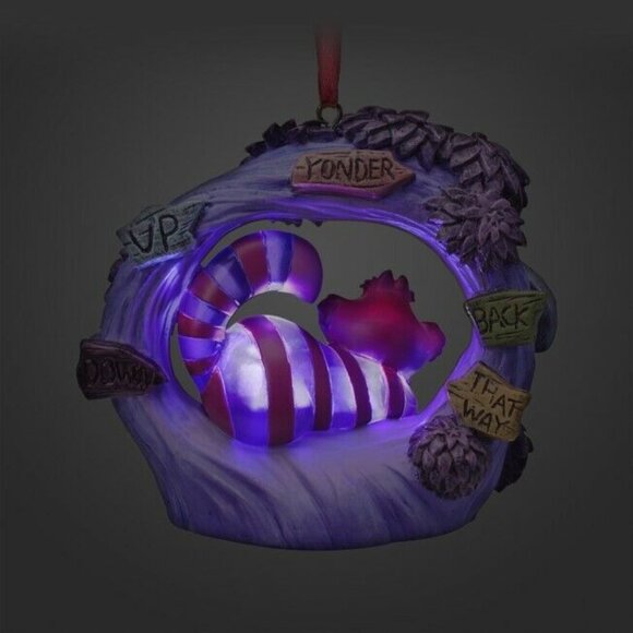 Disney Sketchbook Living Magic Cheshire Cat Light-Up Ornament New - Picture 2 of 6